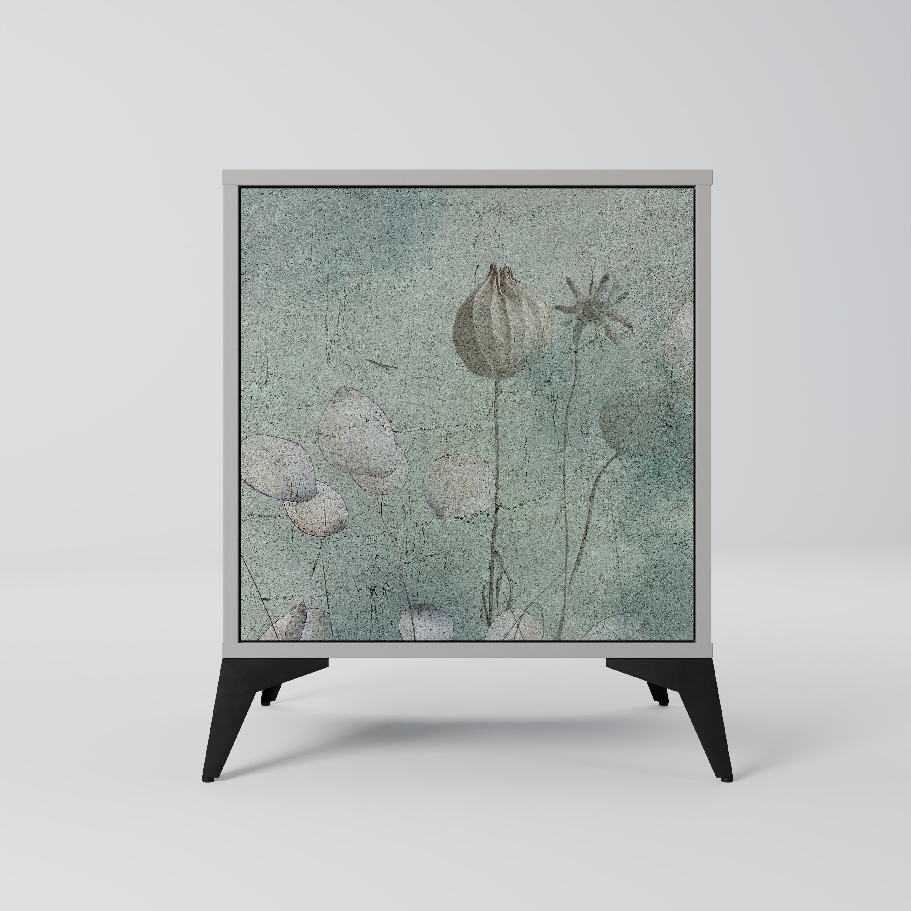 NIGHT LADY Aparador de 1 Porta em Acabamento Cinzento