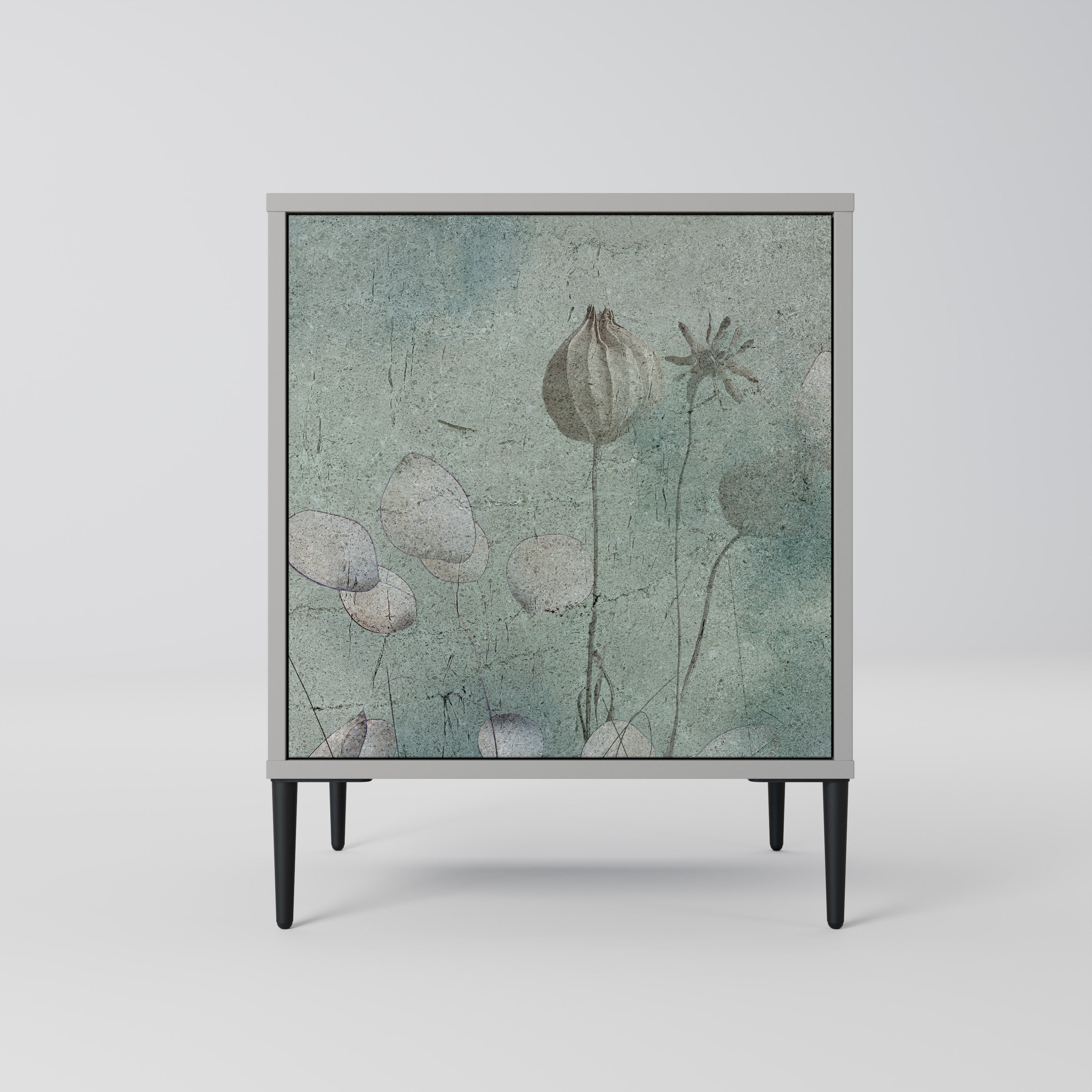 NIGHT LADY Aparador de 1 Porta em Acabamento Cinzento