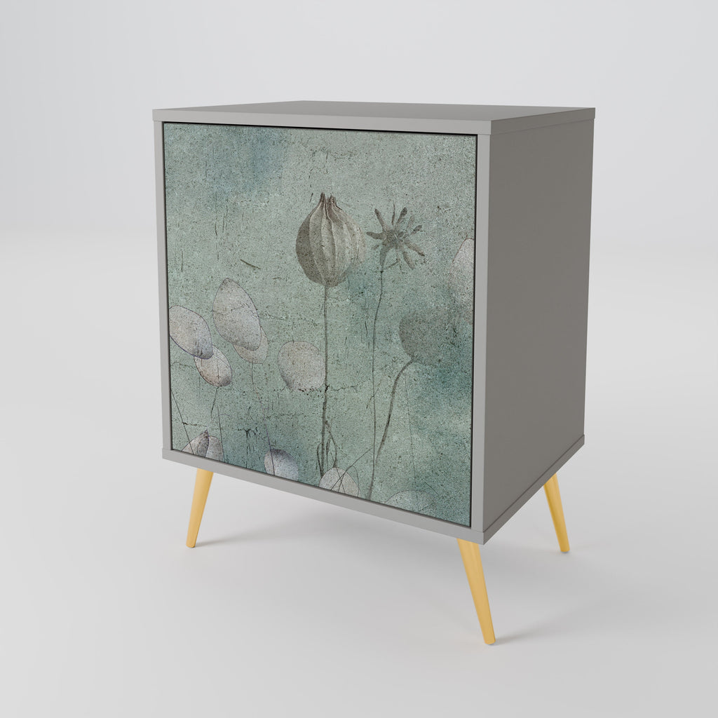 NIGHT LADY Aparador de 1 Porta em Acabamento Cinzento