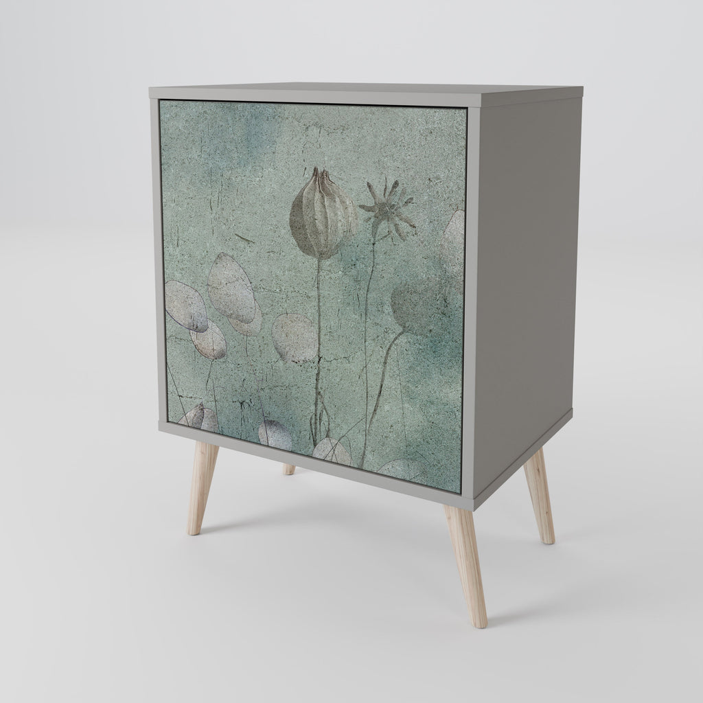 NIGHT LADY Aparador de 1 Porta em Acabamento Cinzento