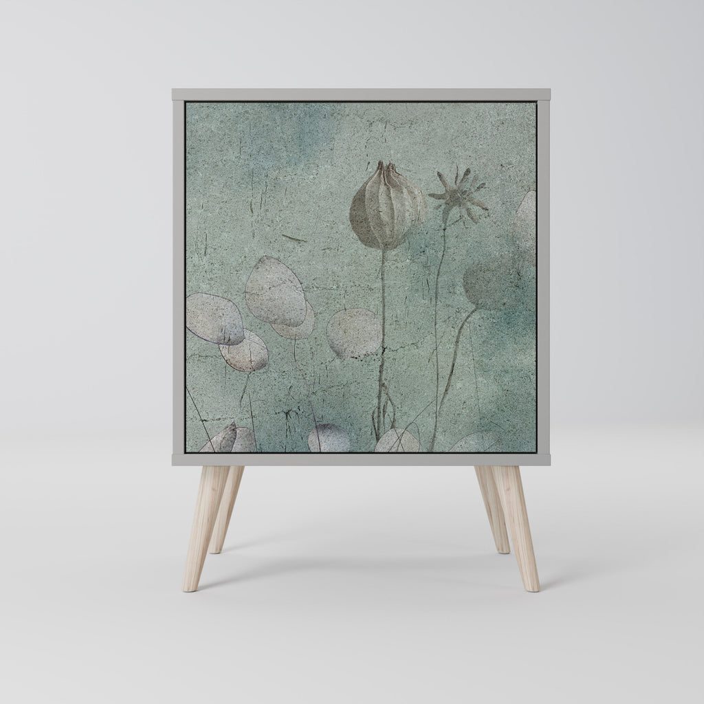 NIGHT LADY Aparador de 1 Porta em Acabamento Cinzento