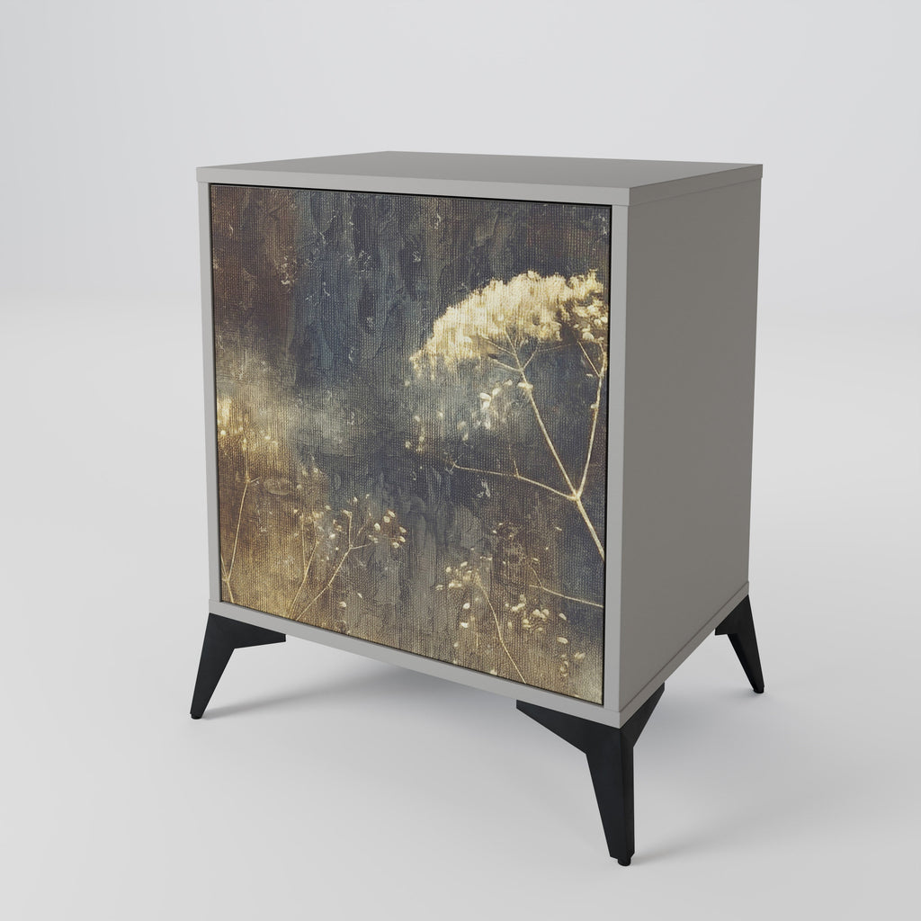 GENTLE POWER 1-Door Sideboard in Grey Finish