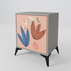 PASTEL DESTINY 1-Door Sideboard in Grey Finish