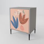 PASTEL DESTINY 1-Door Sideboard in Grey Finish
