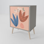 PASTEL DESTINY 1-Door Sideboard in Grey Finish