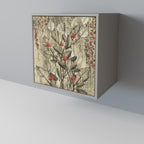 HERBAL GRACE 1-Door Sideboard in Grey Finish