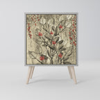 HERBAL GRACE 1-Door Sideboard in Grey Finish