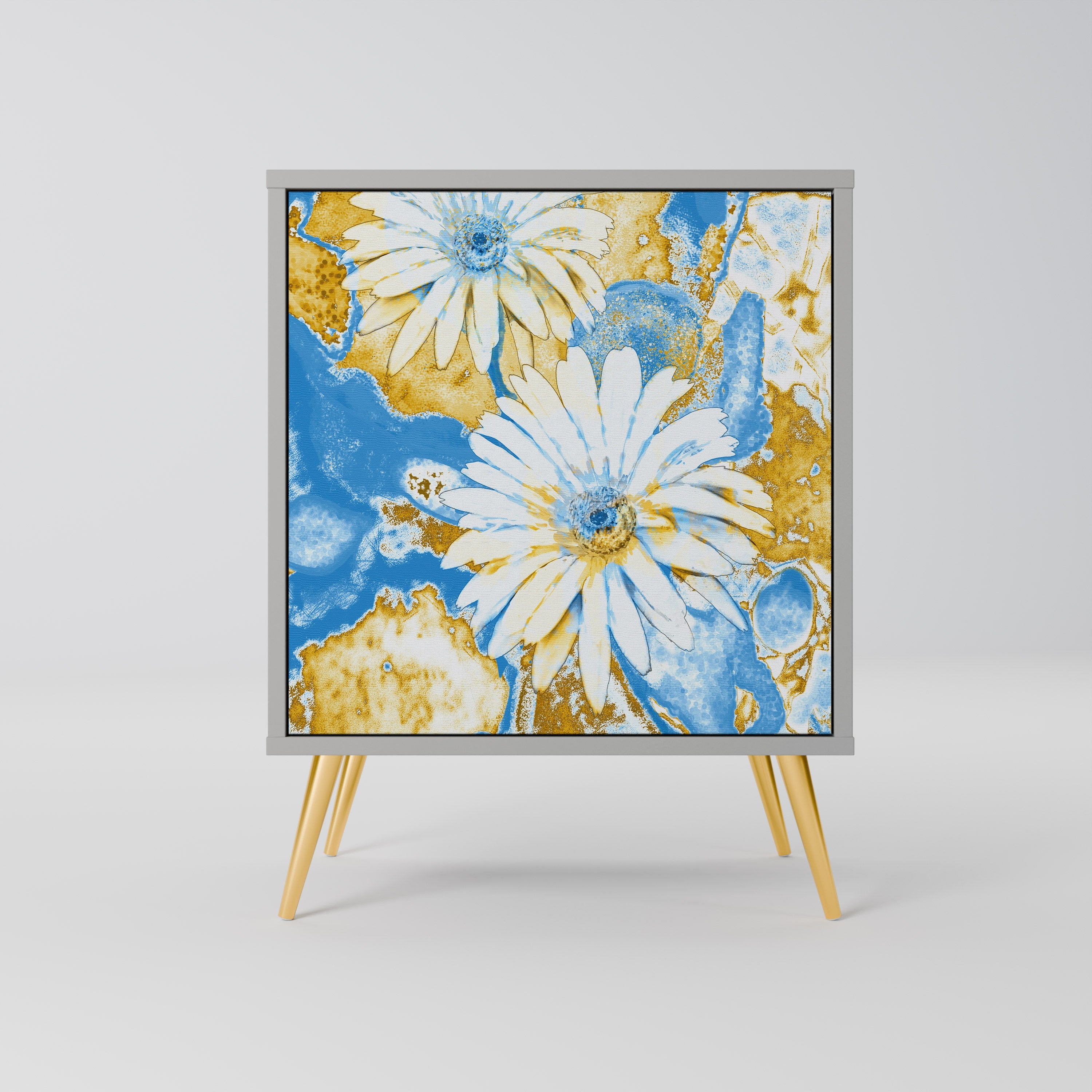 DAISY LUXE 1-Door Sideboard in Grey Finish