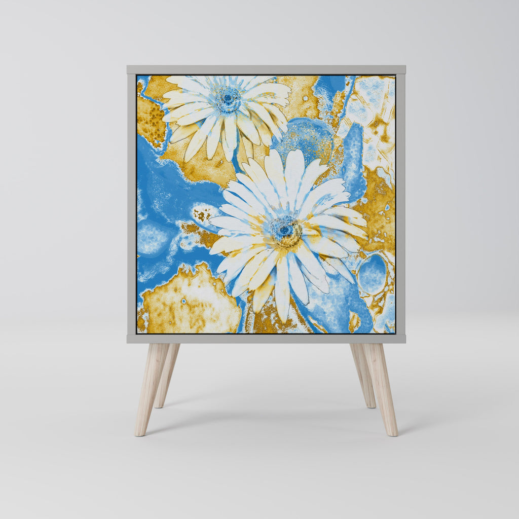 DAISY LUXE 1-Door Sideboard in Grey Finish