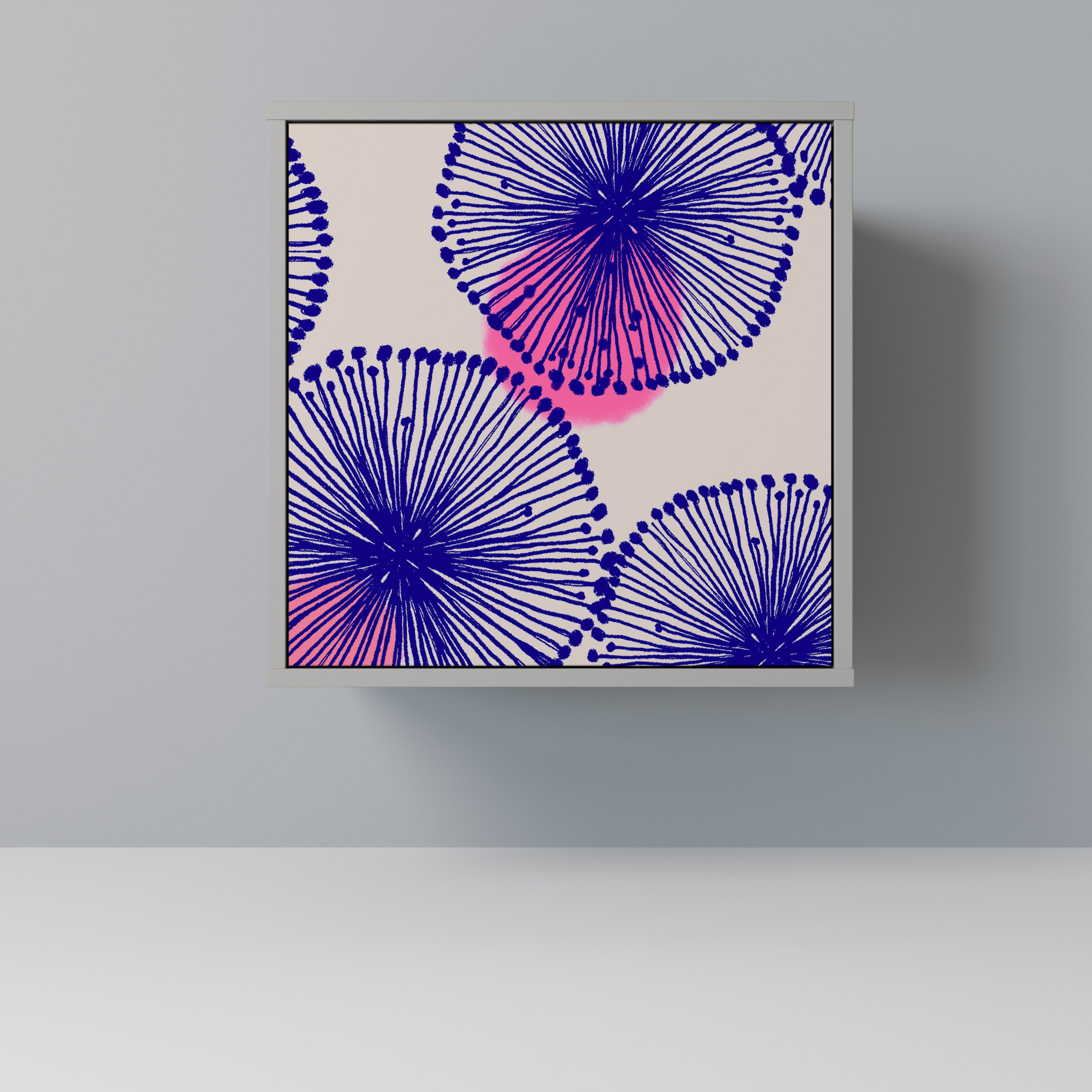 MAGIC NATURE Aparador de 1 Porta em Acabamento Cinzento