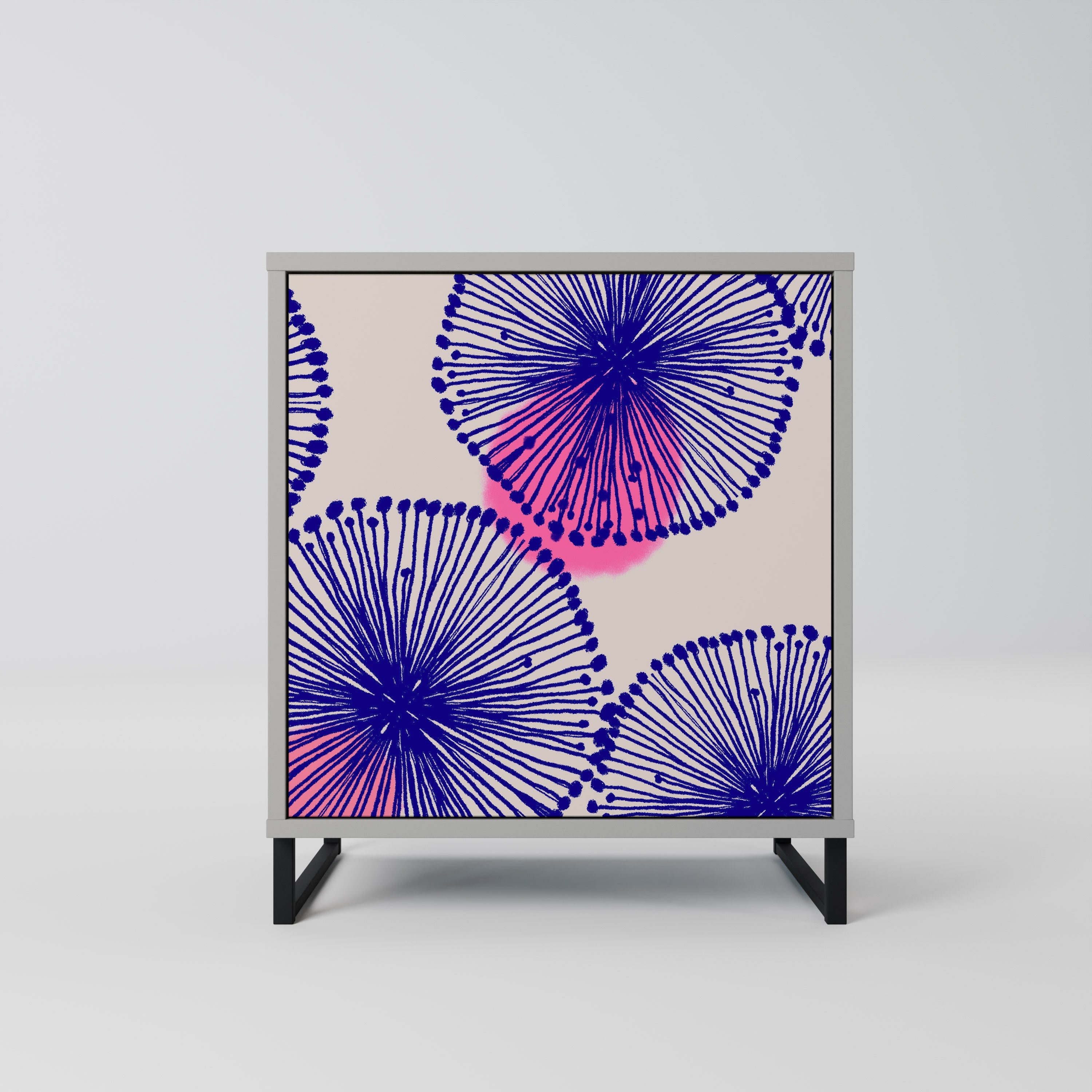 MAGIC NATURE Aparador de 1 Porta em Acabamento Cinzento