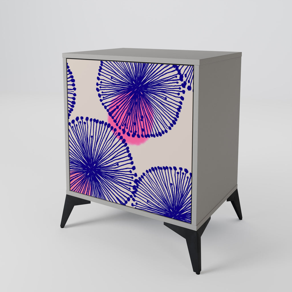 MAGIC NATURE 1-Door Sideboard in Grey Finish