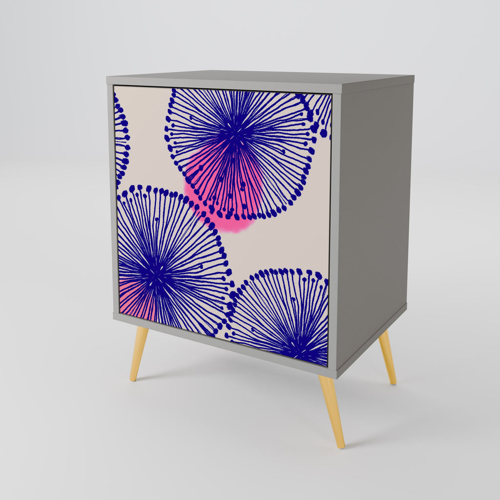 MAGIC NATURE 1-Door Sideboard in Grey Finish