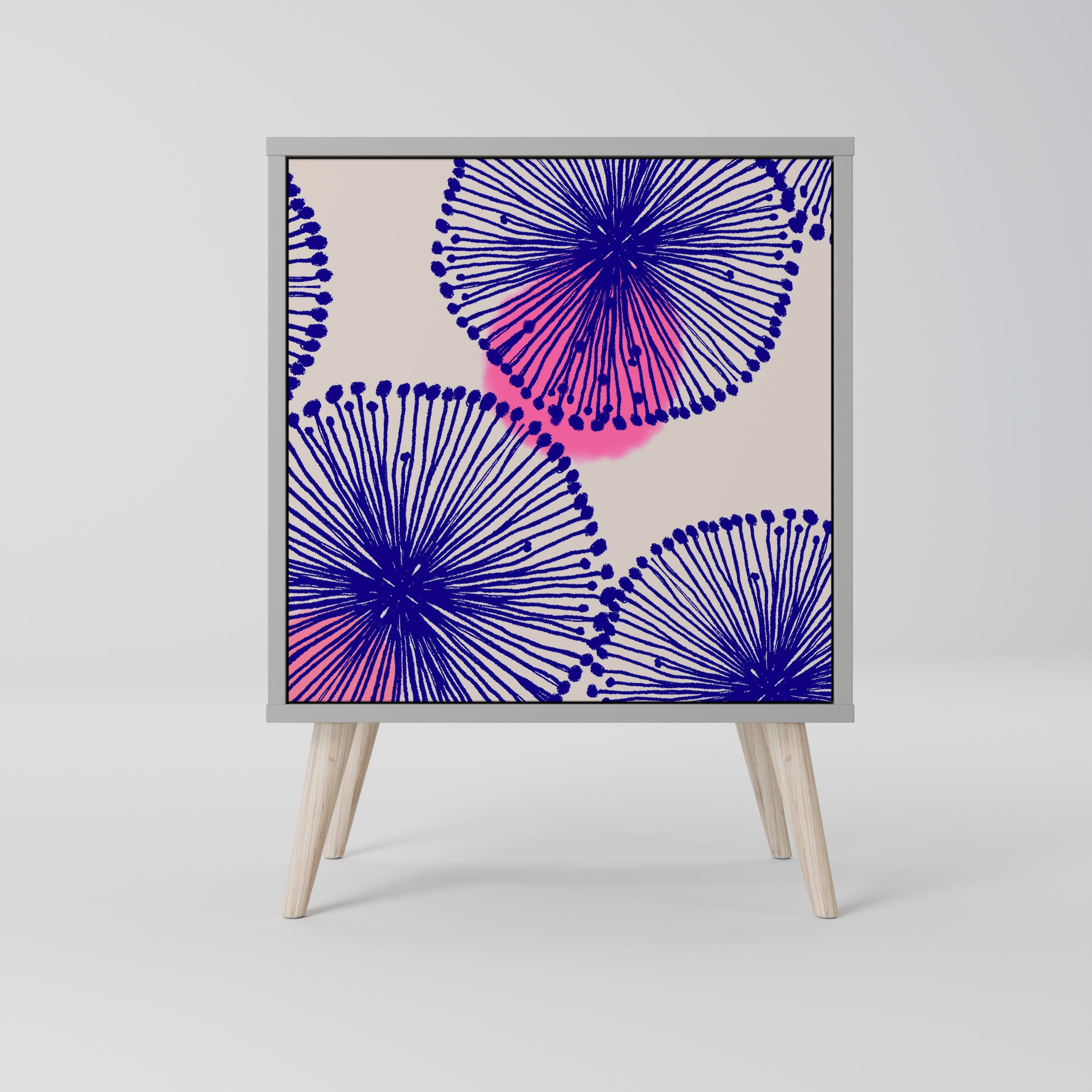 MAGIC NATURE Aparador de 1 Porta em Acabamento Cinzento