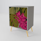 TROPICAL BEAUTY Aparador de 1 Porta em Acabamento Cinzento