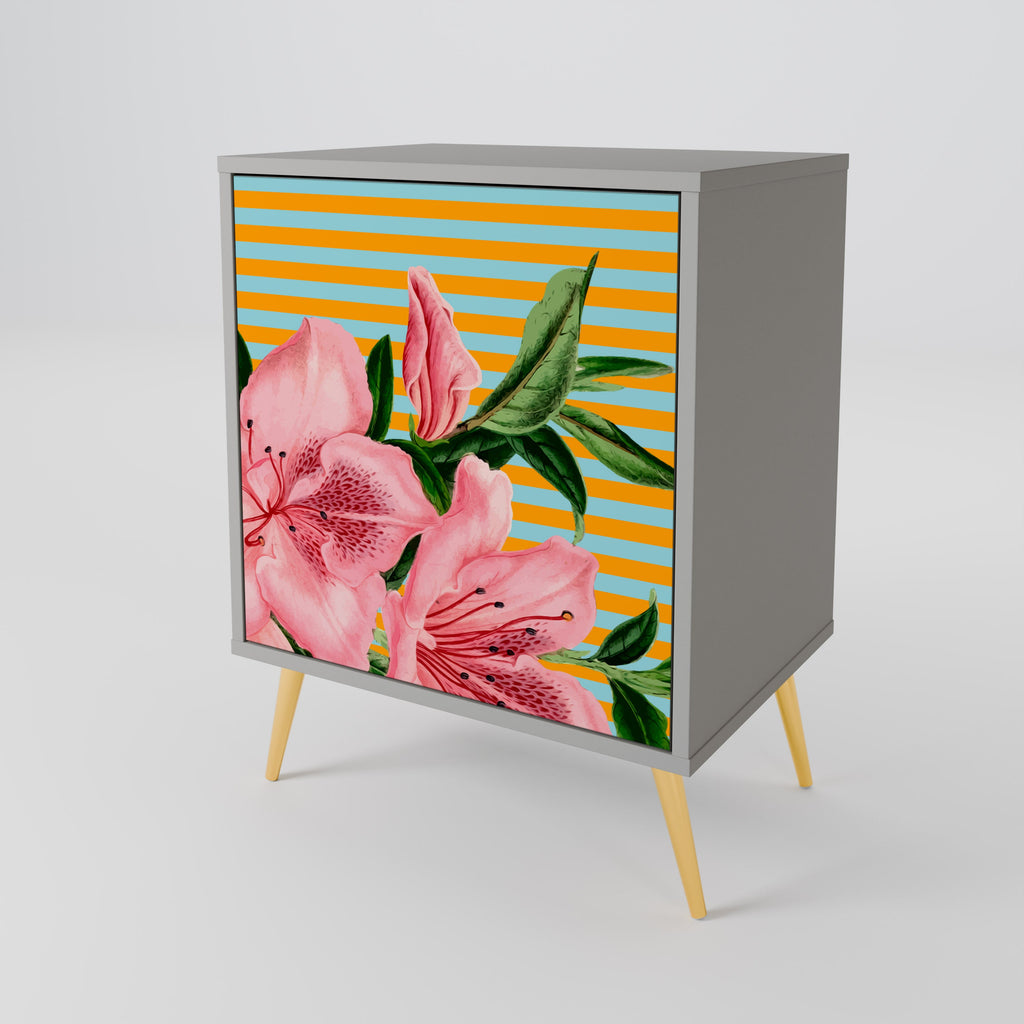 FRAGILE BEAUTY 1-Door Sideboard in Grey Finish