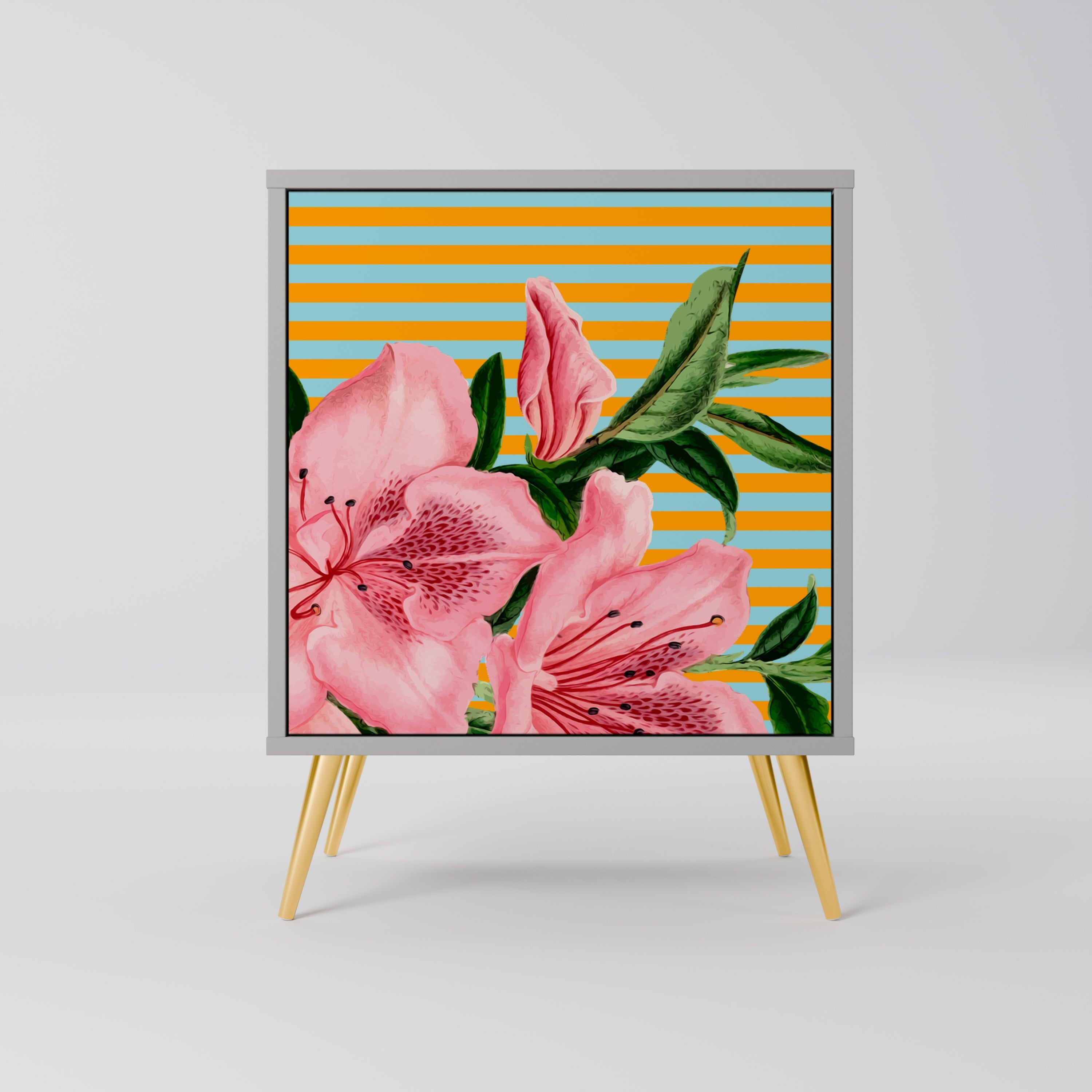 FRAGILE BEAUTY 1-Door Sideboard in Grey Finish