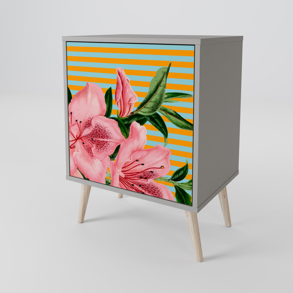 FRAGILE BEAUTY 1-Door Sideboard in Grey Finish