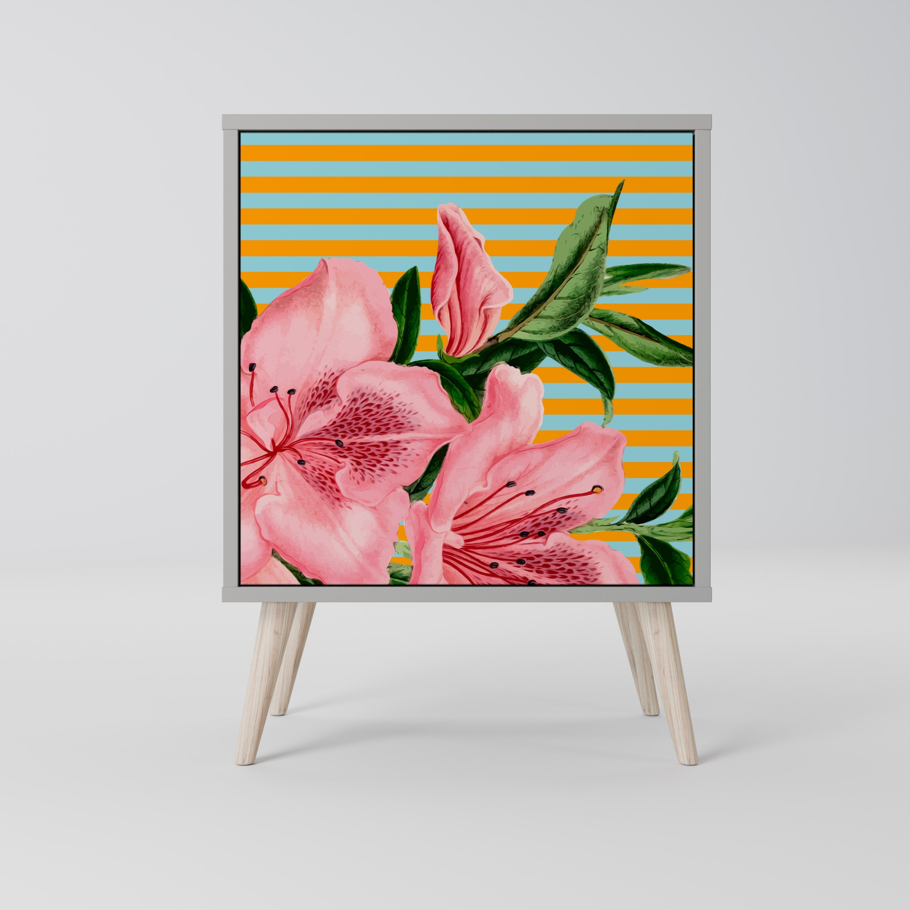 FRAGILE BEAUTY 1-Door Sideboard in Grey Finish