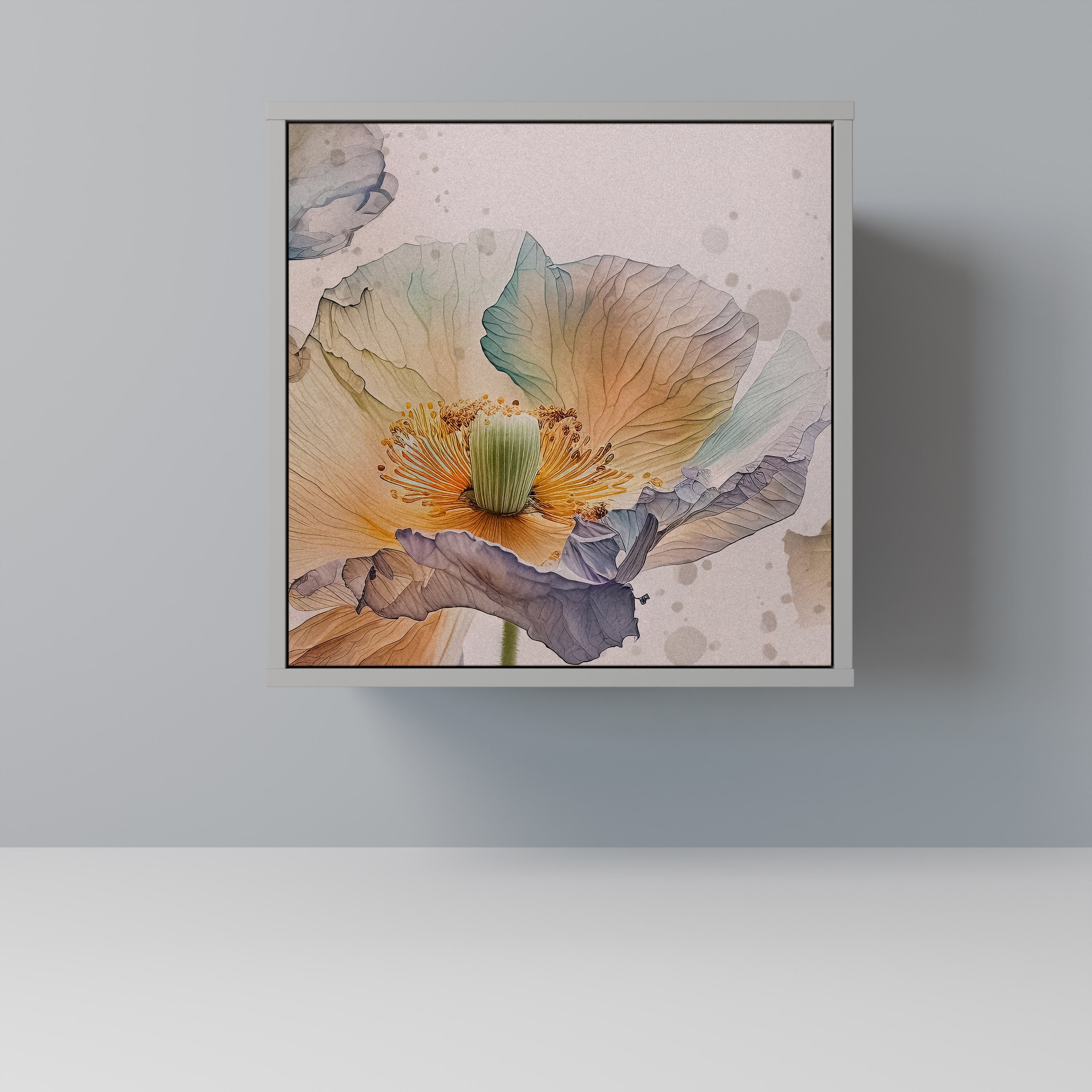 SOFTEN POPPY Aparador de 1 Porta em Acabamento Cinzento