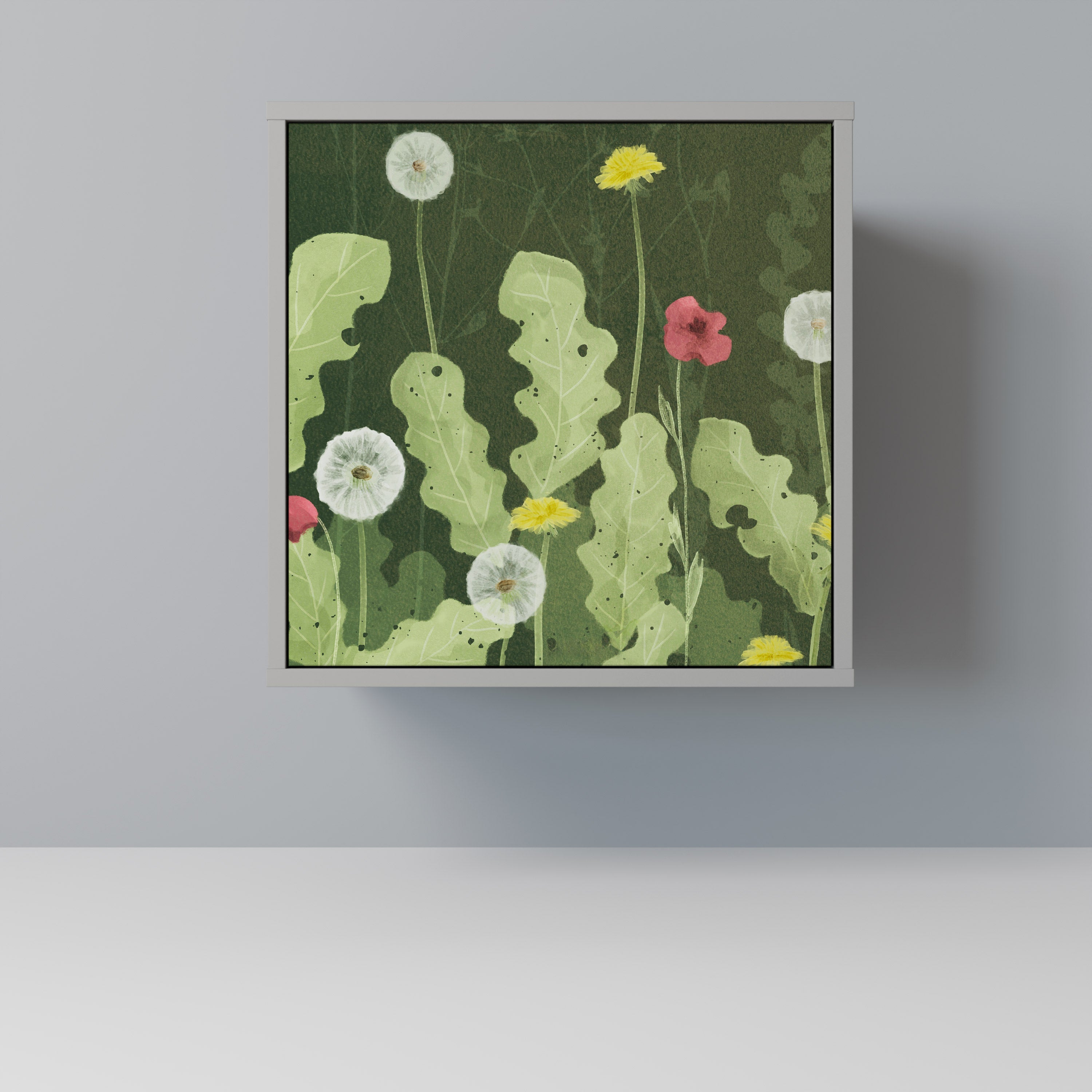 DANDELION AMUSE Aparador de 1 Porta em Acabamento Cinzento