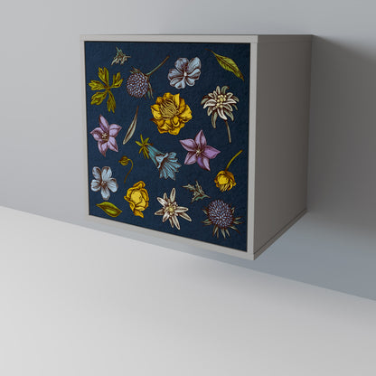 FLOWERS ON NAVY BLUE Aparador de 1 Porta