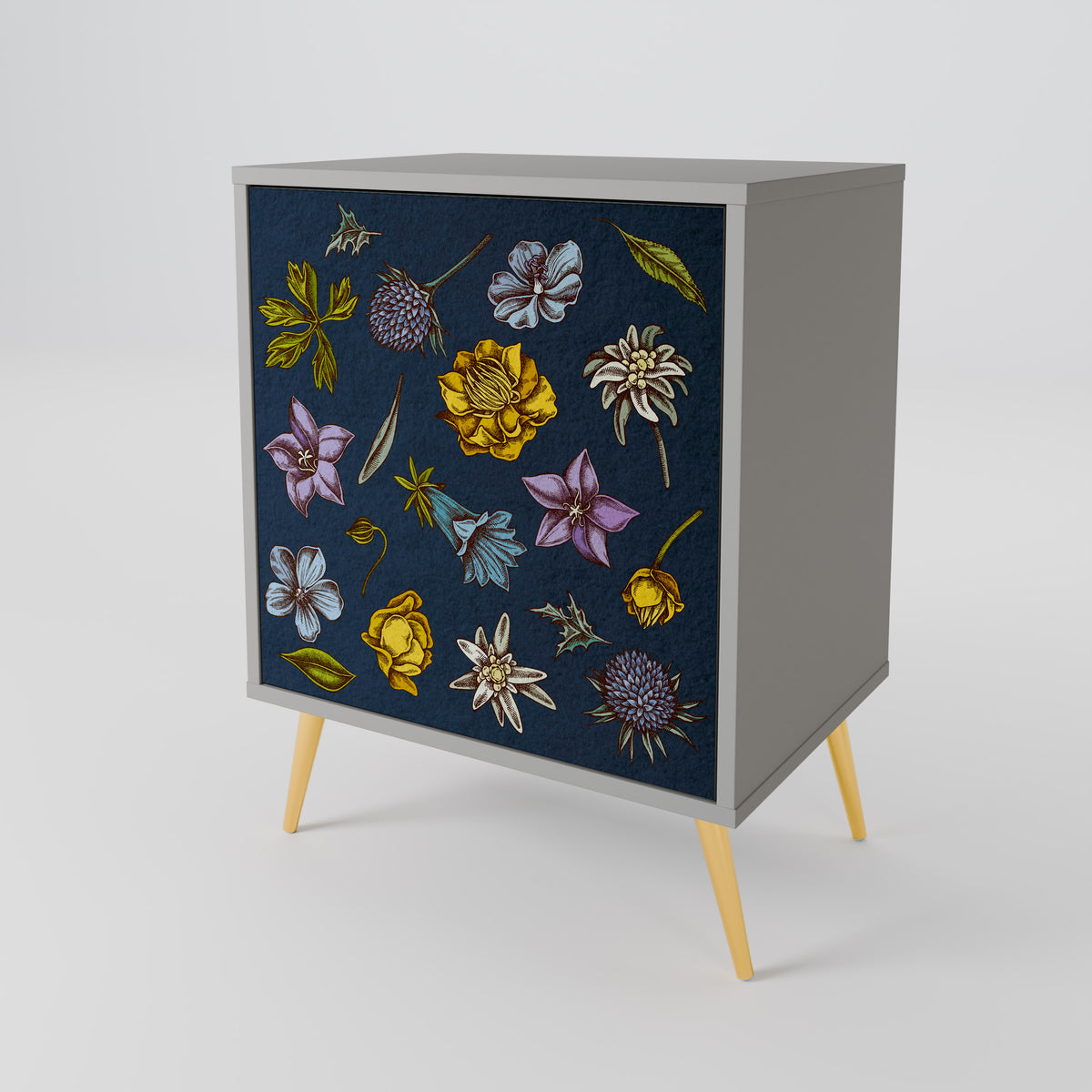 FLOWERS ON NAVY BLUE Aparador de 1 Porta
