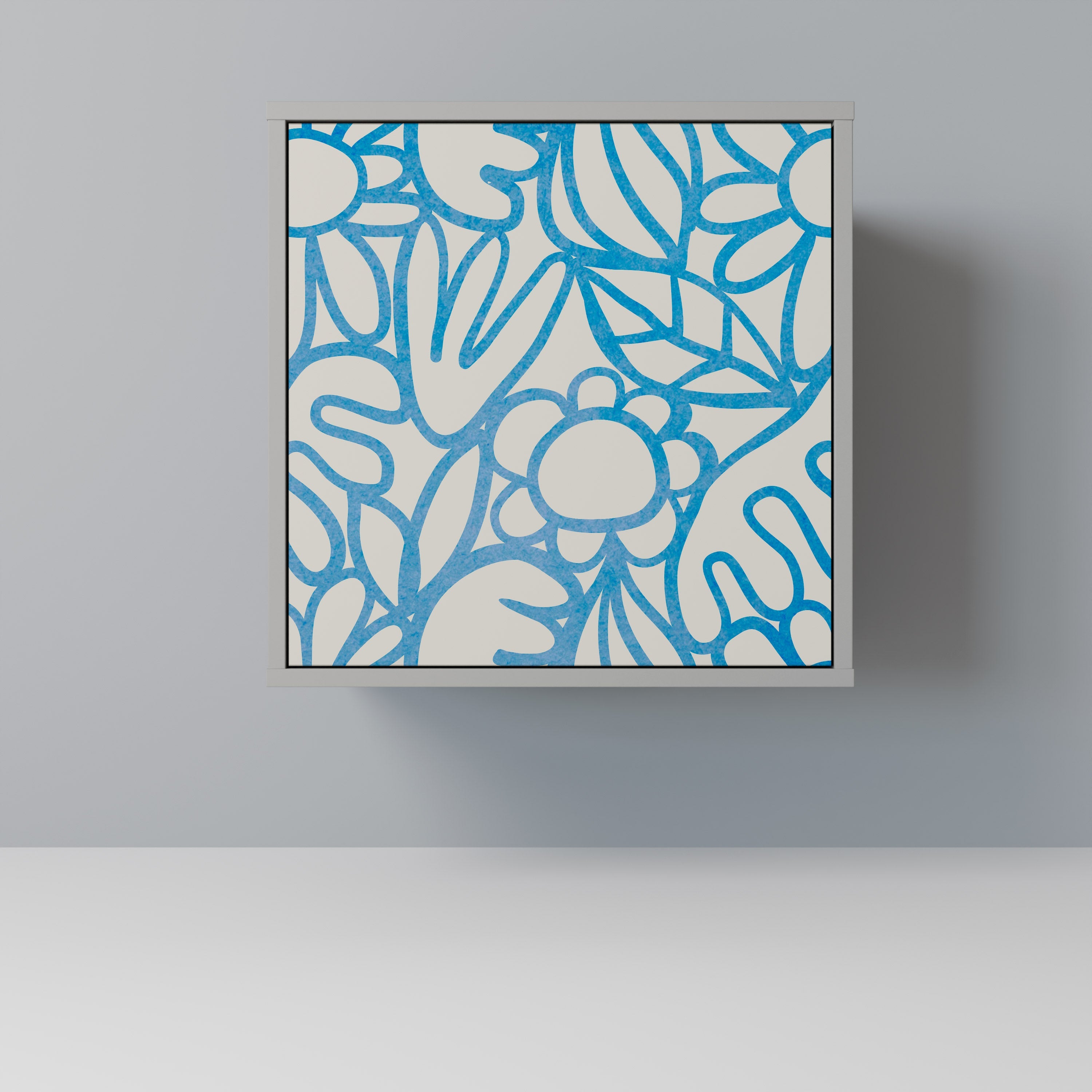 BLOOMY MORNING Aparador de 1 Porta em Acabamento Cinzento