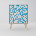 BLOOMY MORNING 1-Door Sideboard in Grey Finish