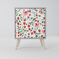 FLOWERS AND STRAWBERRIES 1-Door Sideboard in Grey Finish