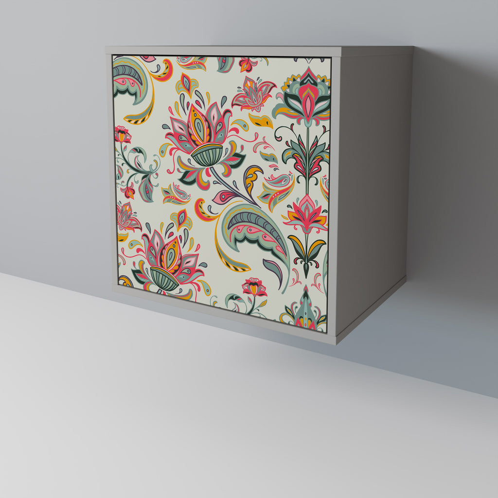 ORGANIC FOLKLORE 1-Door Sideboard in Grey Finish