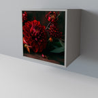 DAHLIAS AND POMEGRANATES Aparador de 1 Porta em Acabamento Cinzento