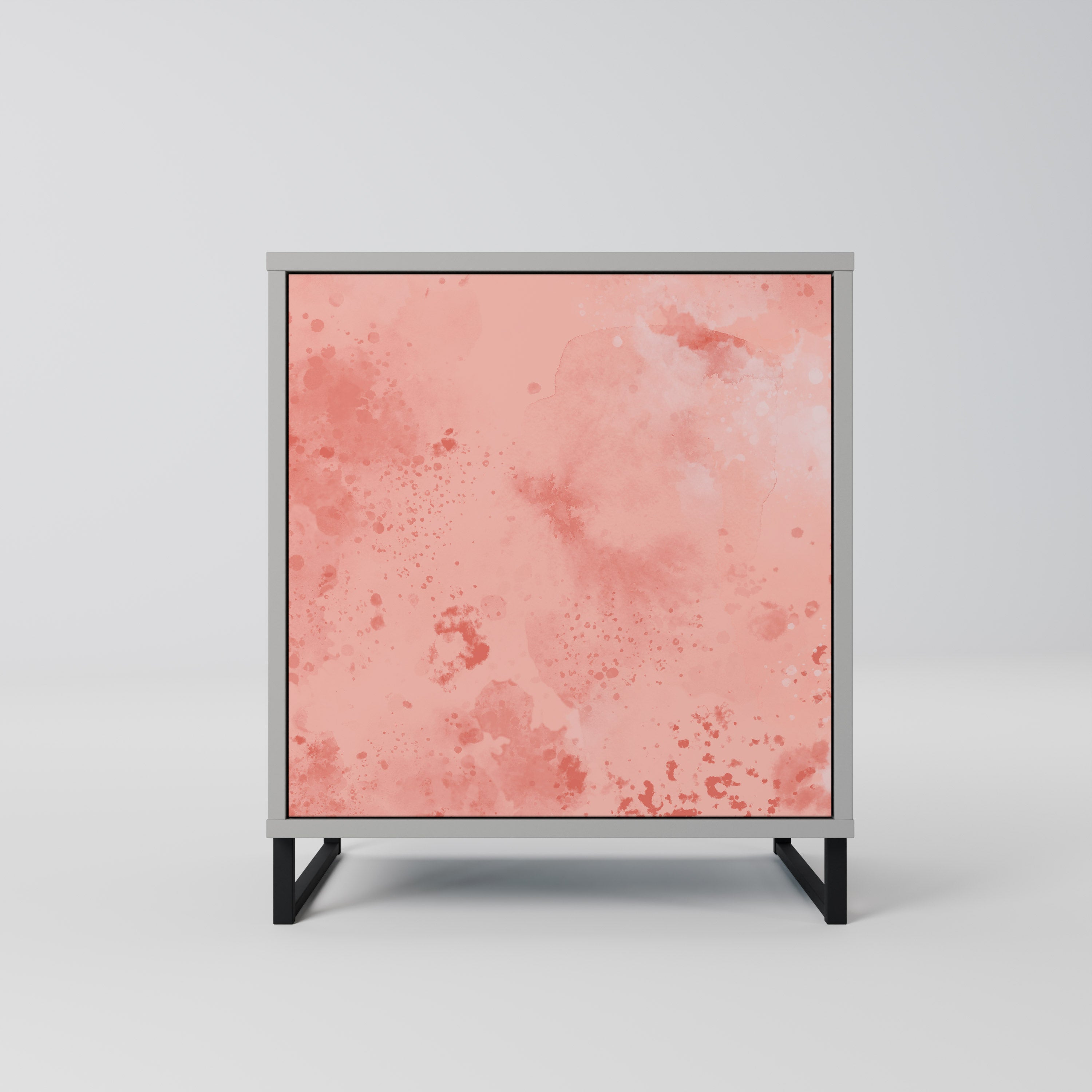 CRANE DANCE Aparador de 1 Porta em Acabamento Cinzento