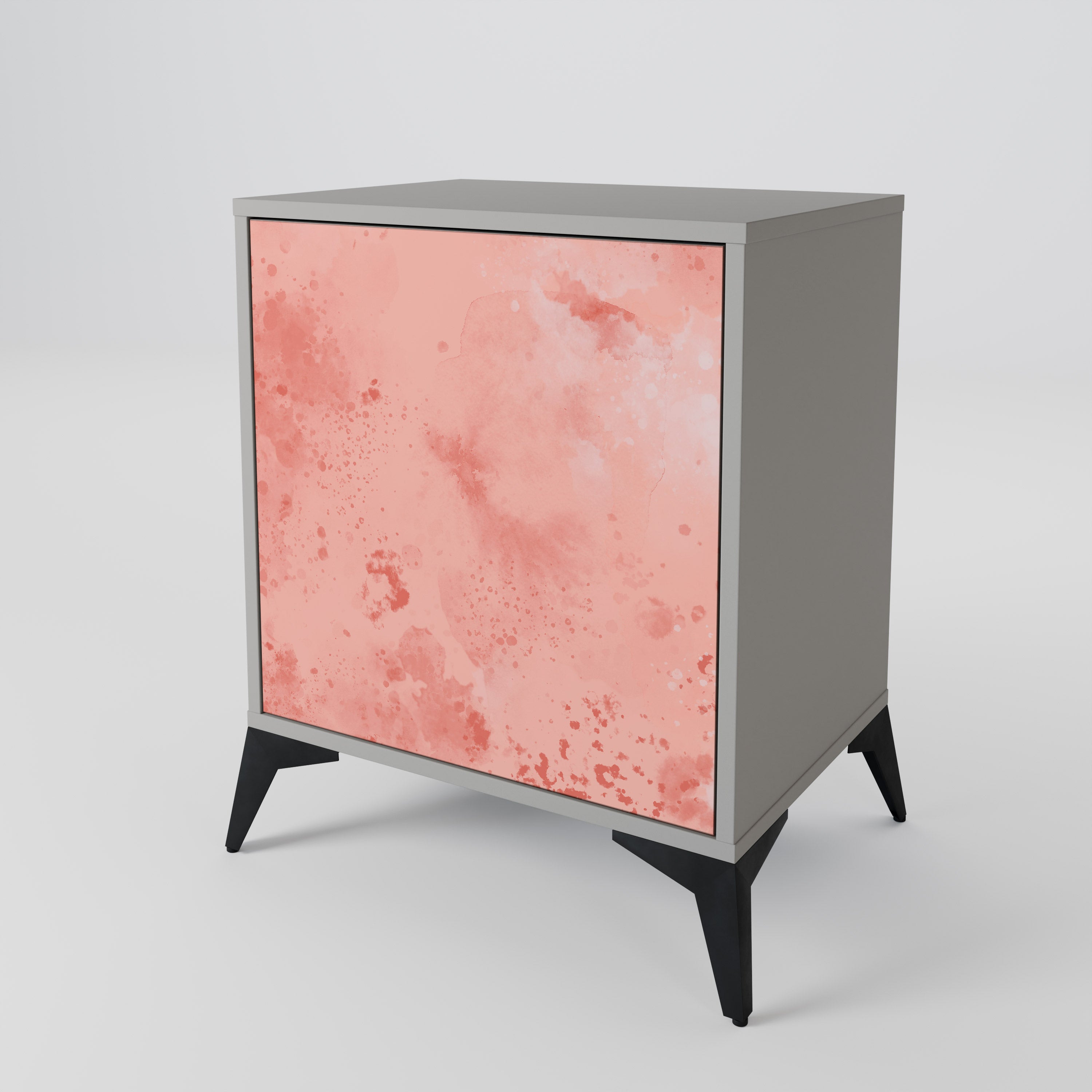 CRANE DANCE Aparador de 1 Porta em Acabamento Cinzento