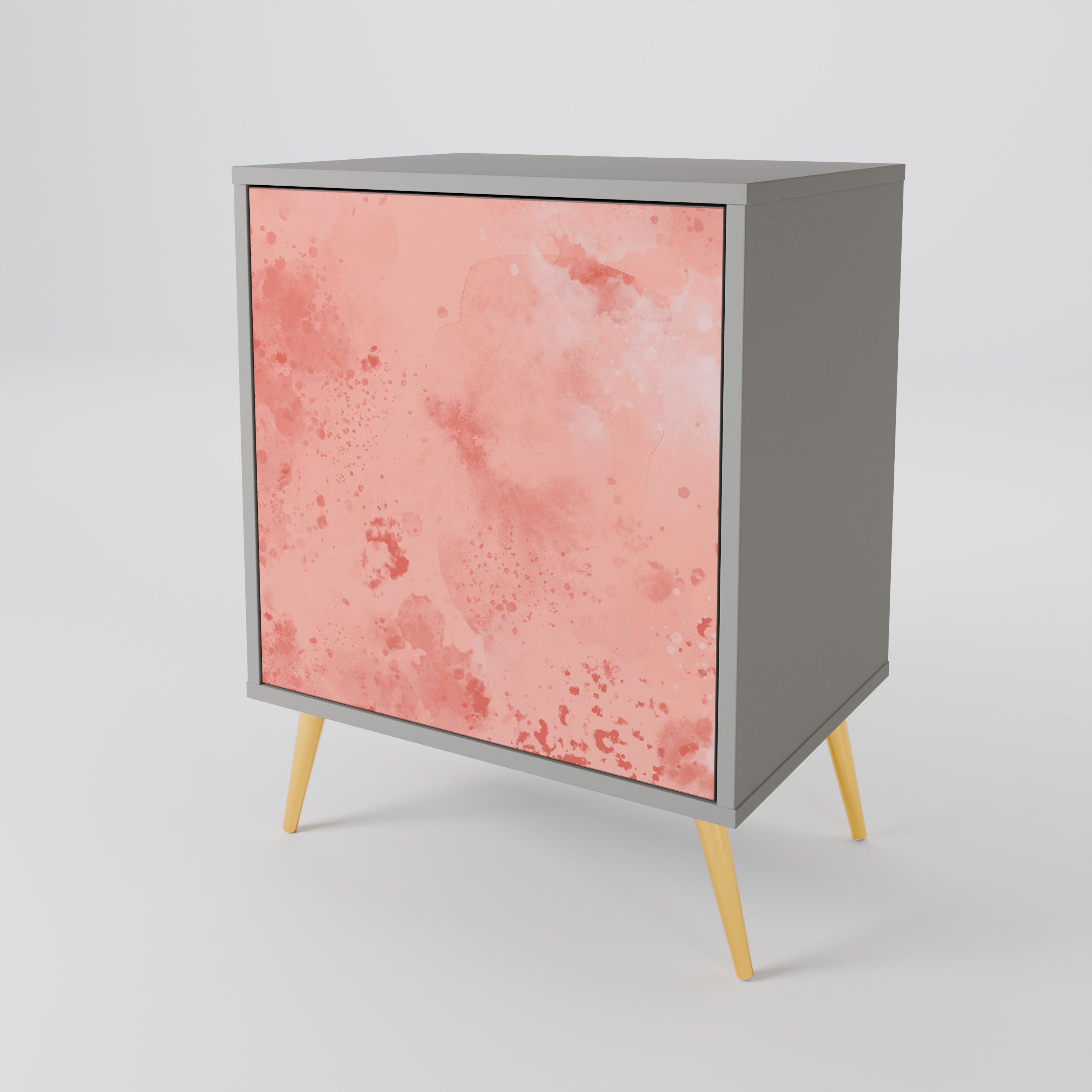 CRANE DANCE Aparador de 1 Porta em Acabamento Cinzento