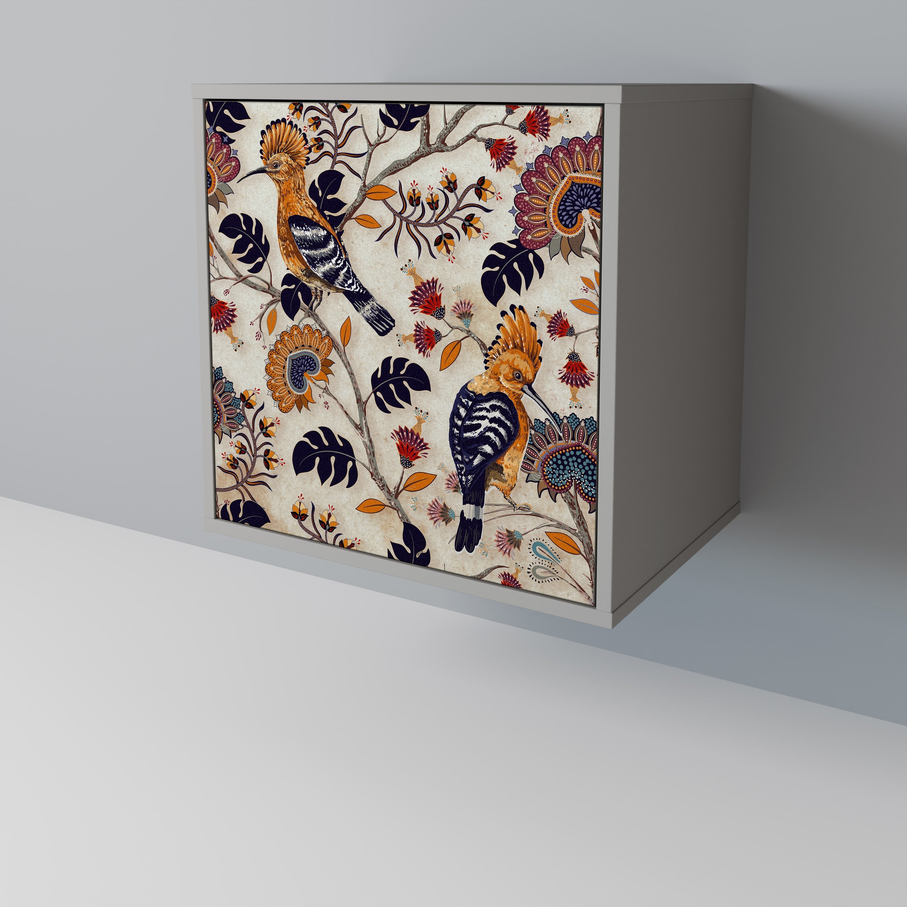 EMINENT HOOPOE Aparador de 1 Porta em Acabamento Cinzento