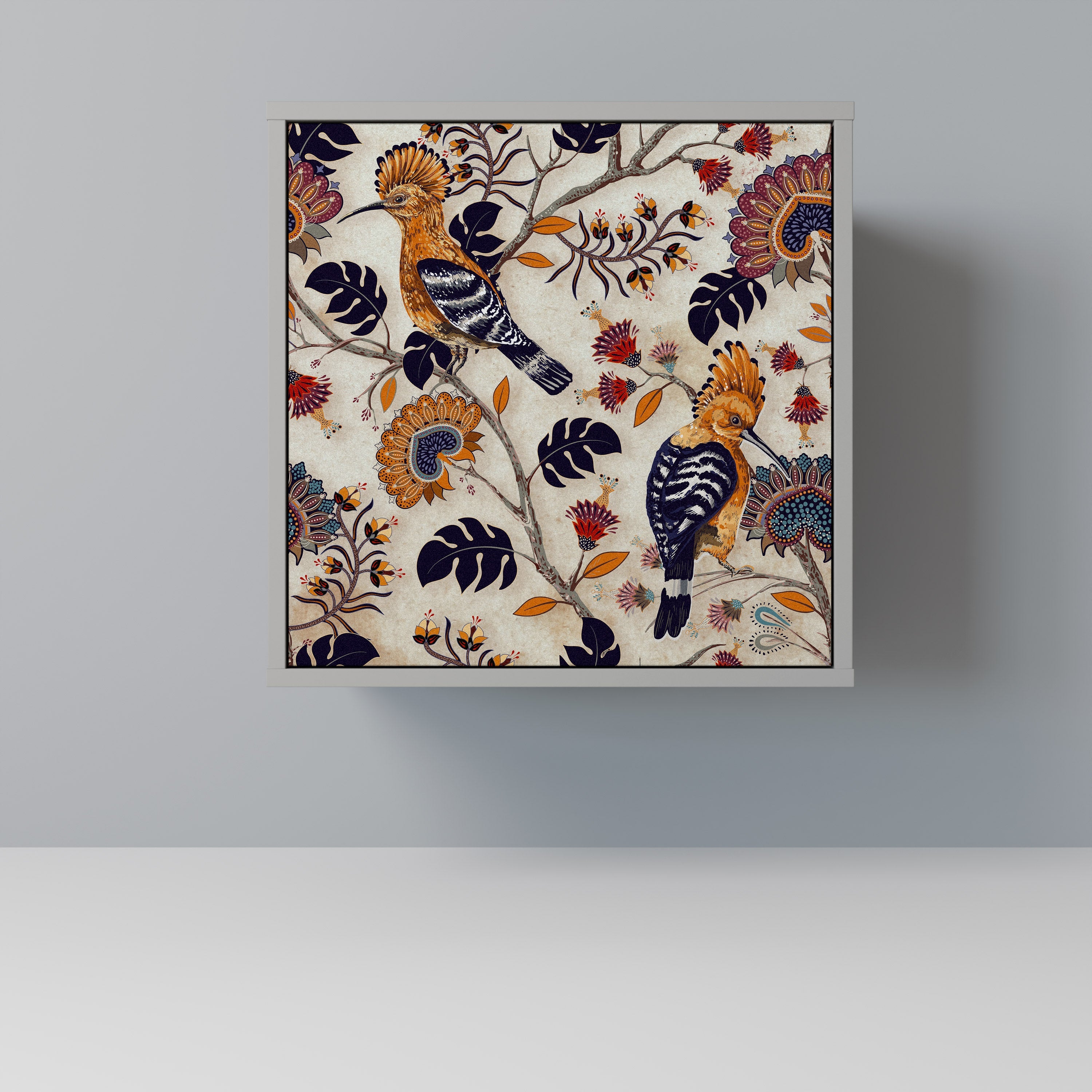 EMINENT HOOPOE Aparador de 1 Porta em Acabamento Cinzento