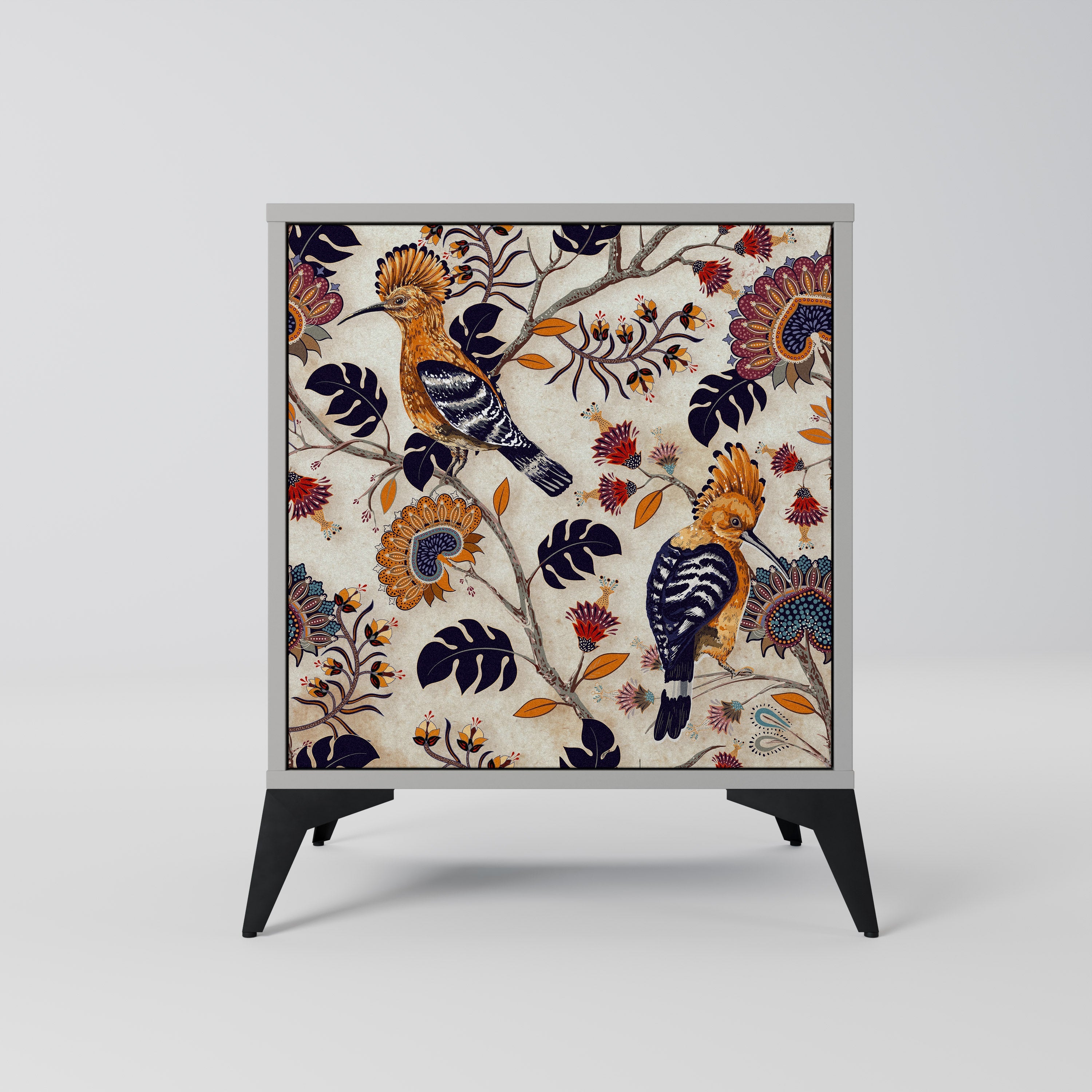 EMINENT HOOPOE Aparador de 1 Porta em Acabamento Cinzento