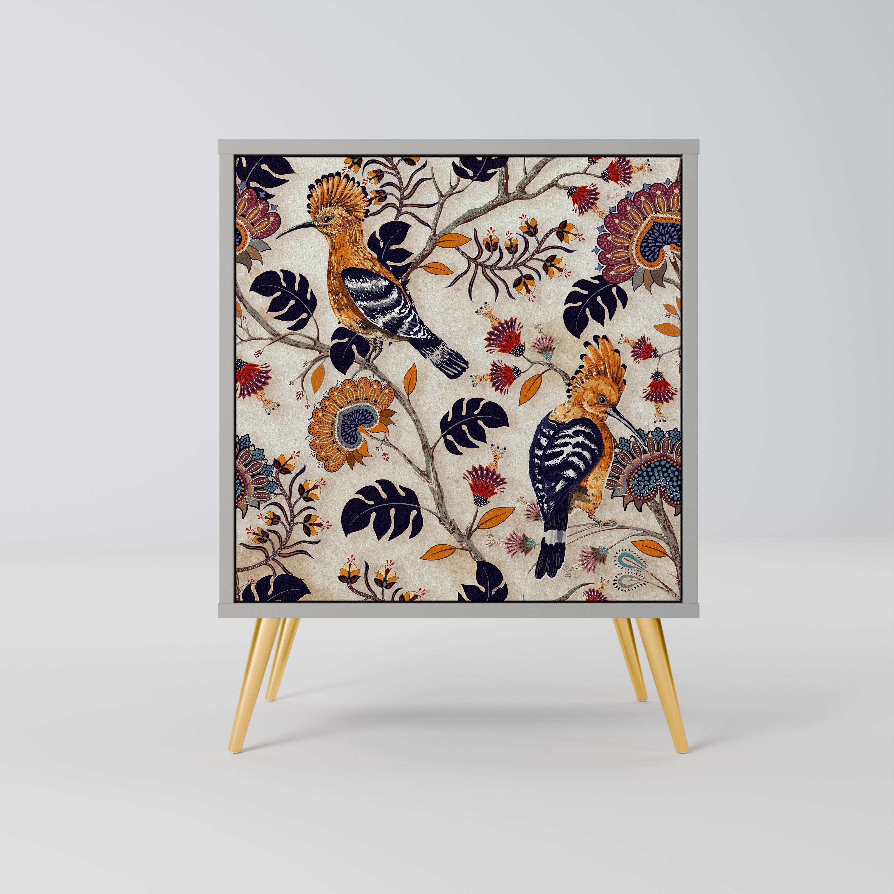 EMINENT HOOPOE Aparador de 1 Porta em Acabamento Cinzento