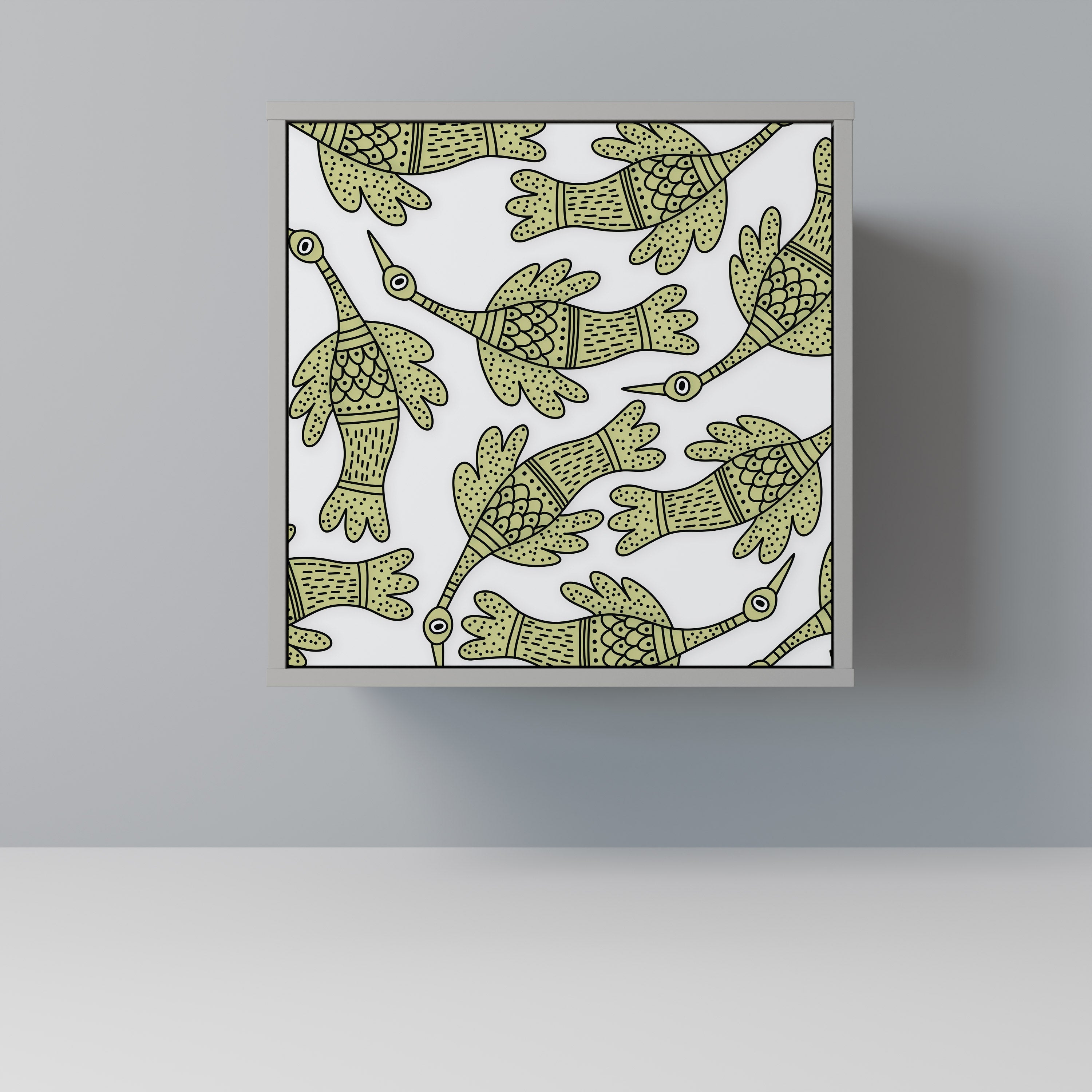 SEEDLING SONGBIRD Aparador de 1 Porta em Acabamento Cinzento