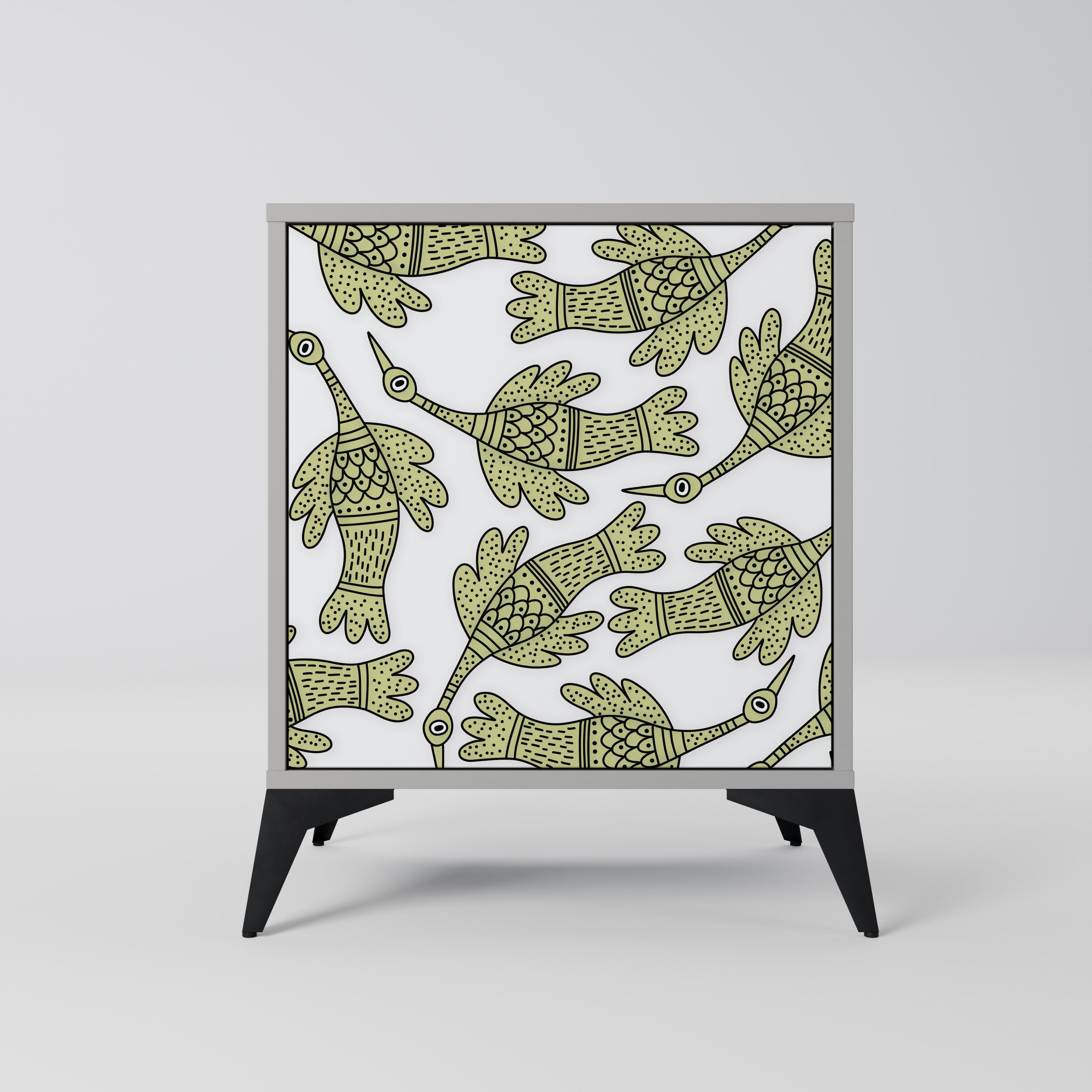 SEEDLING SONGBIRD Aparador de 1 Porta em Acabamento Cinzento