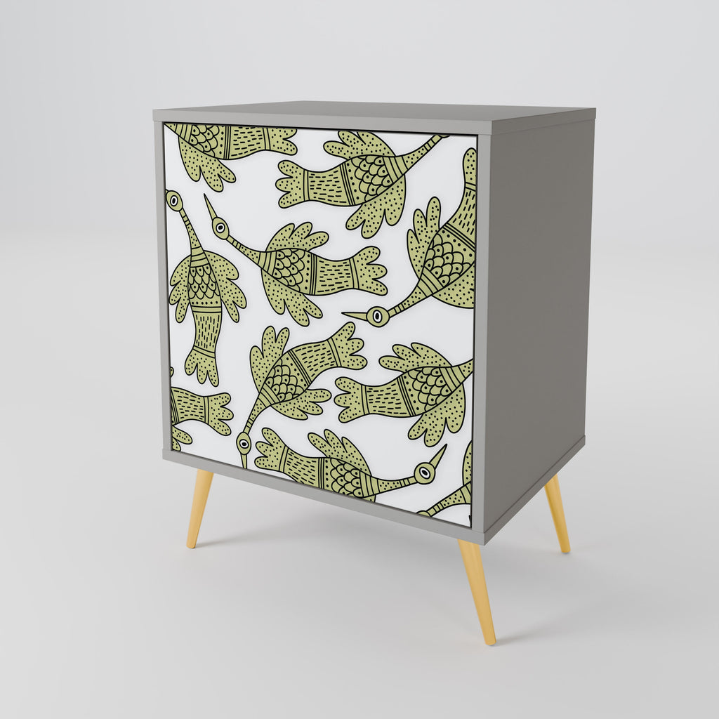 SEEDLING SONGBIRD Aparador de 1 Porta em Acabamento Cinzento