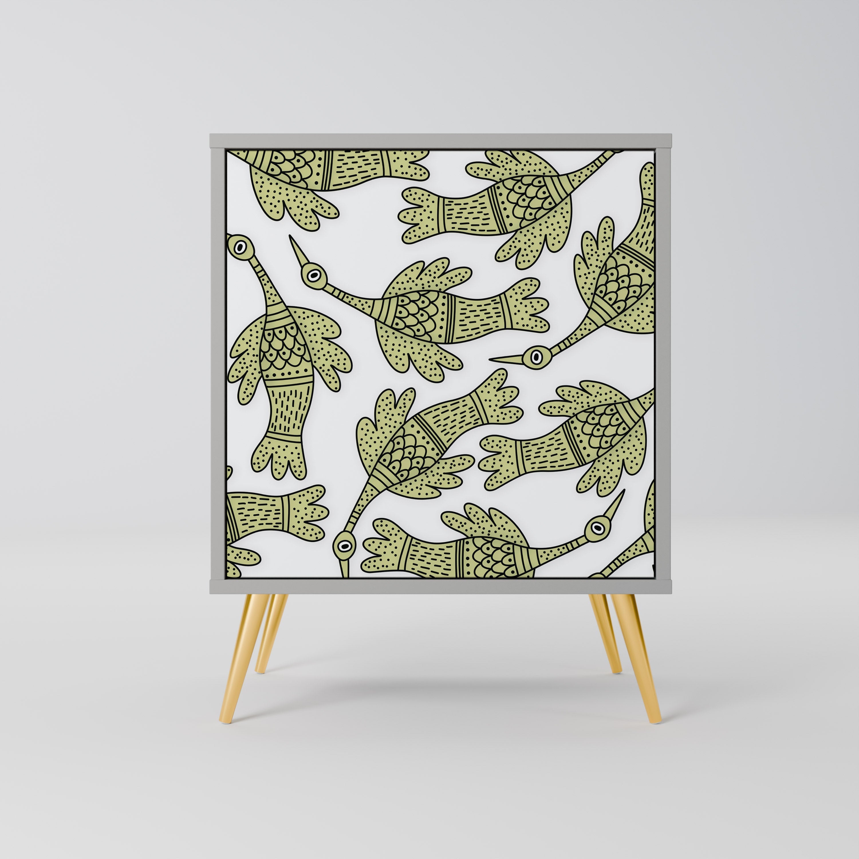 SEEDLING SONGBIRD Aparador de 1 Porta em Acabamento Cinzento