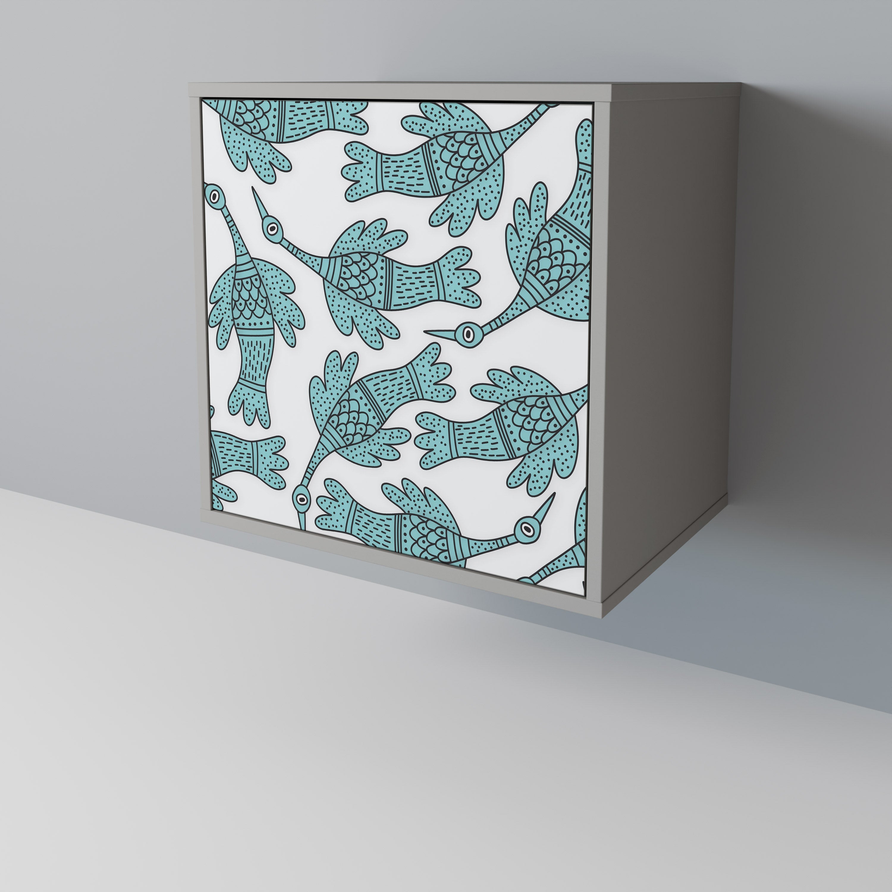 WATERSPOUT SONGIBIRD Aparador de 1 Porta em Acabamento Cinzento