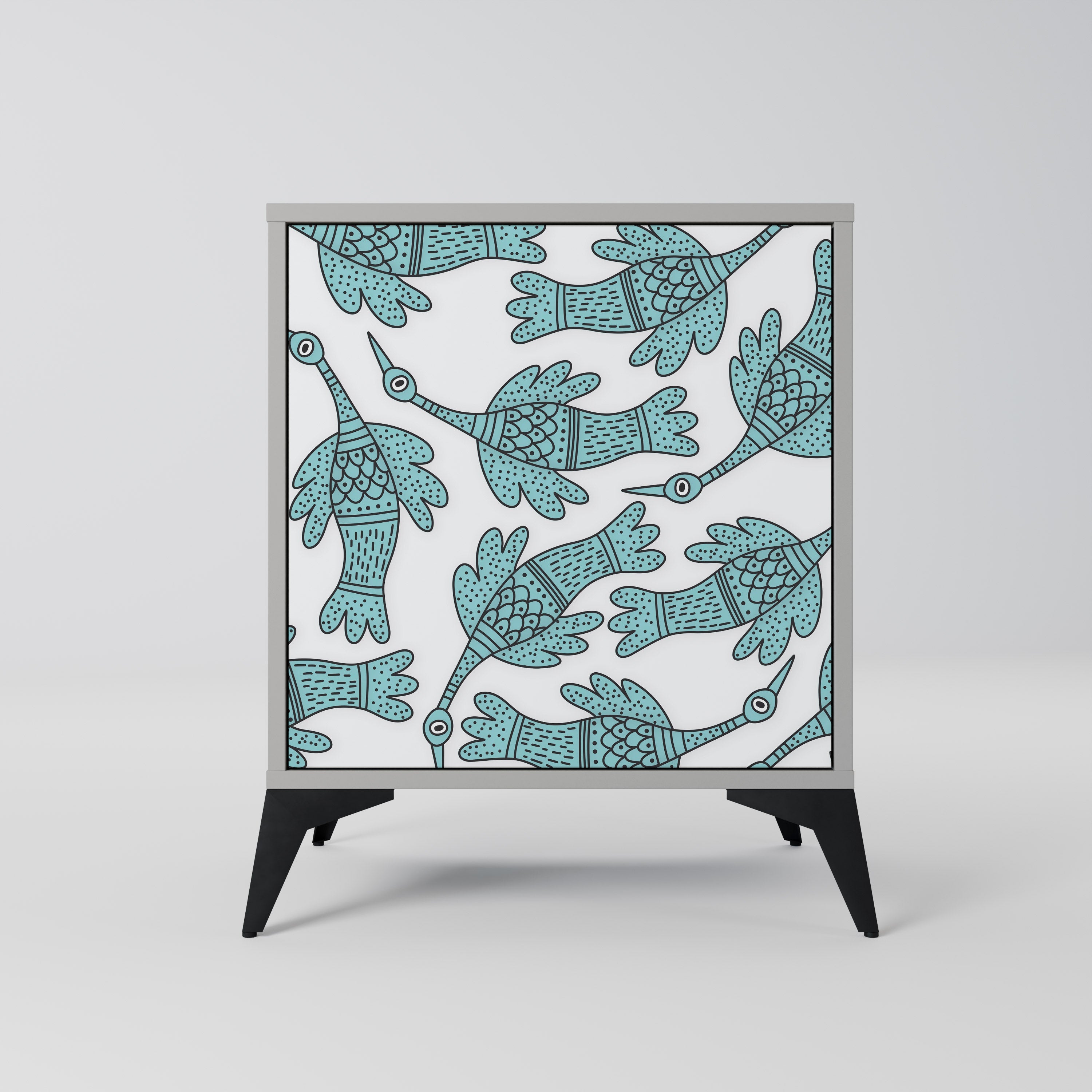 WATERSPOUT SONGIBIRD Aparador de 1 Porta em Acabamento Cinzento