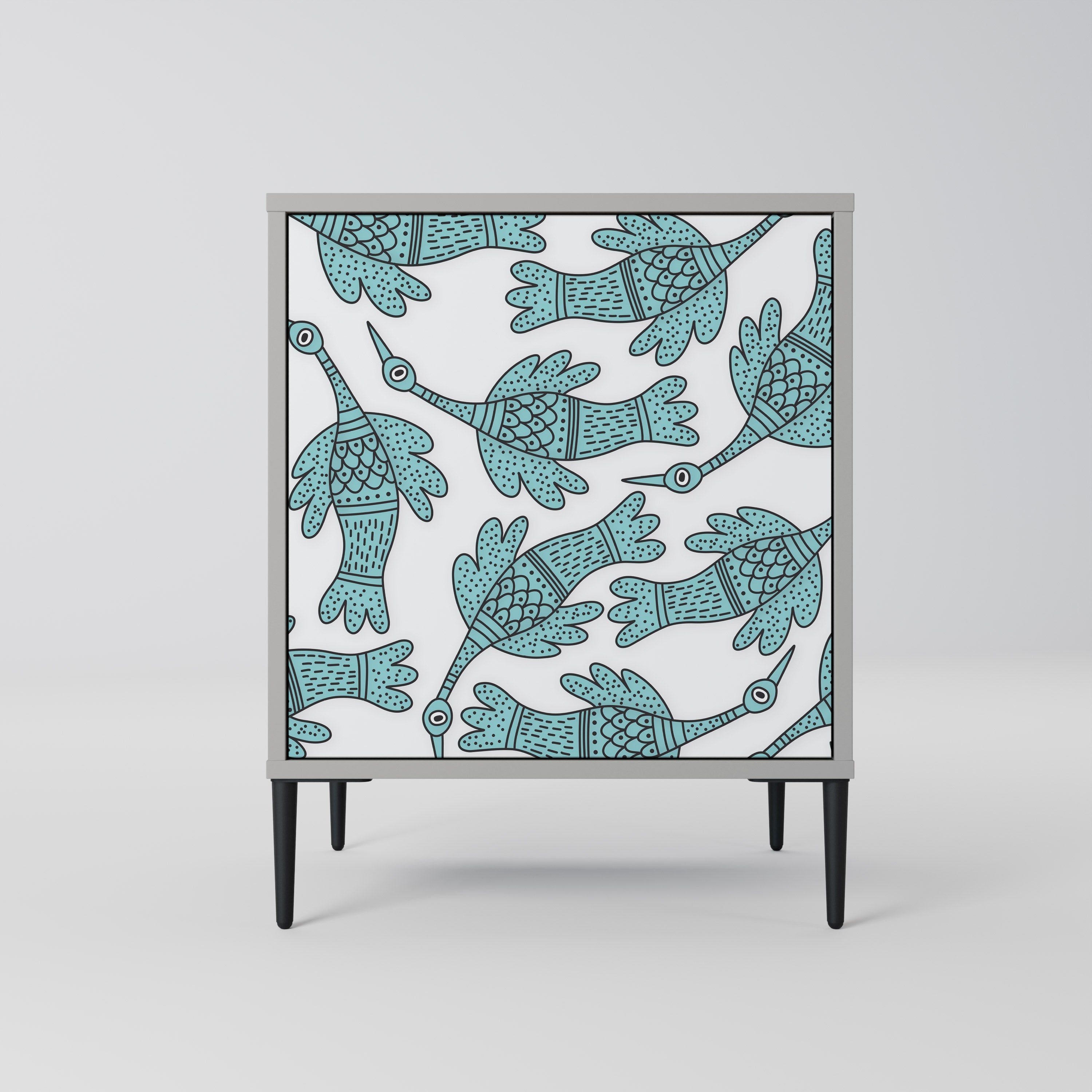 WATERSPOUT SONGIBIRD Aparador de 1 Porta em Acabamento Cinzento