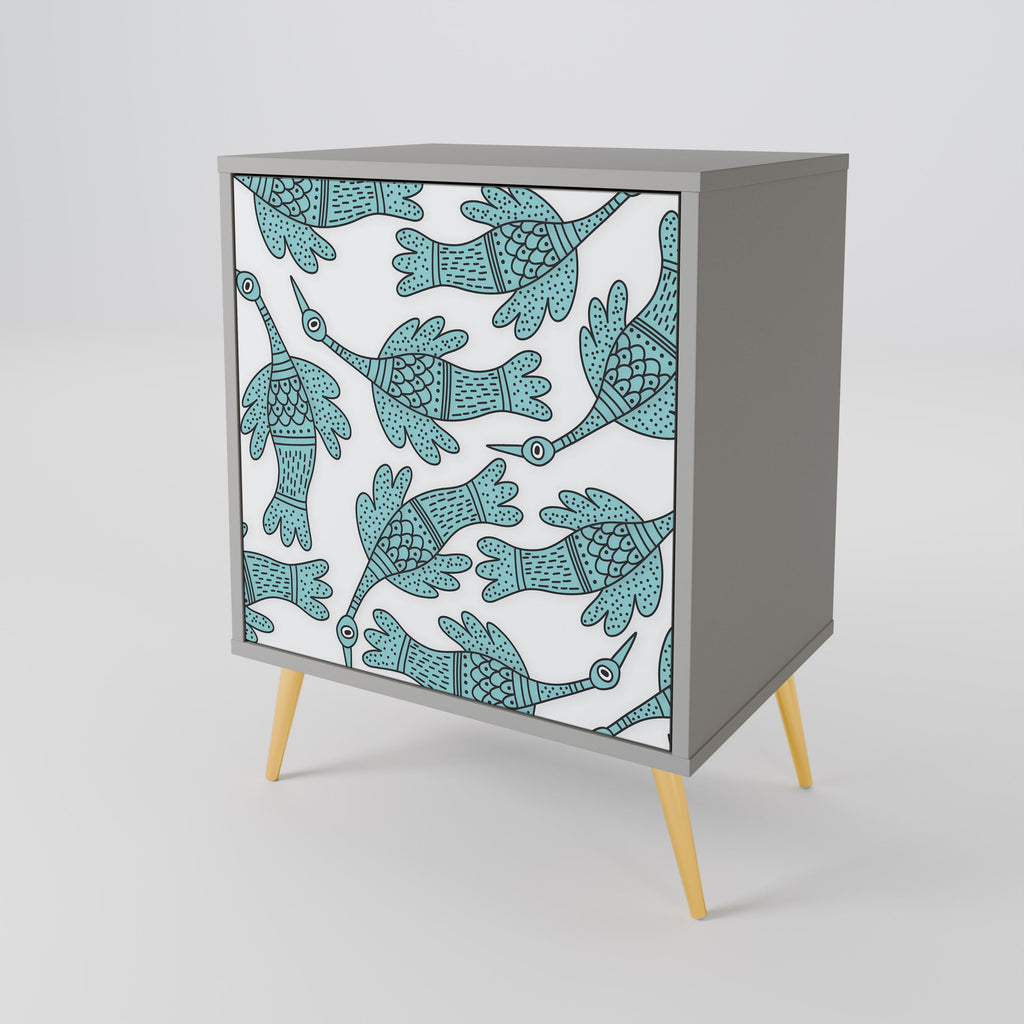 WATERSPOUT SONGIBIRD Aparador de 1 Porta em Acabamento Cinzento