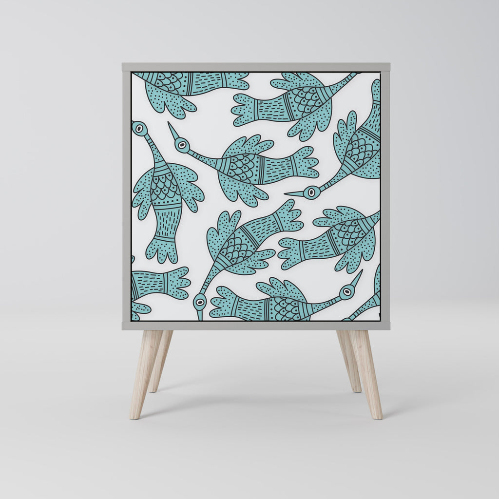 WATERSPOUT SONGIBIRD Aparador de 1 Porta em Acabamento Cinzento