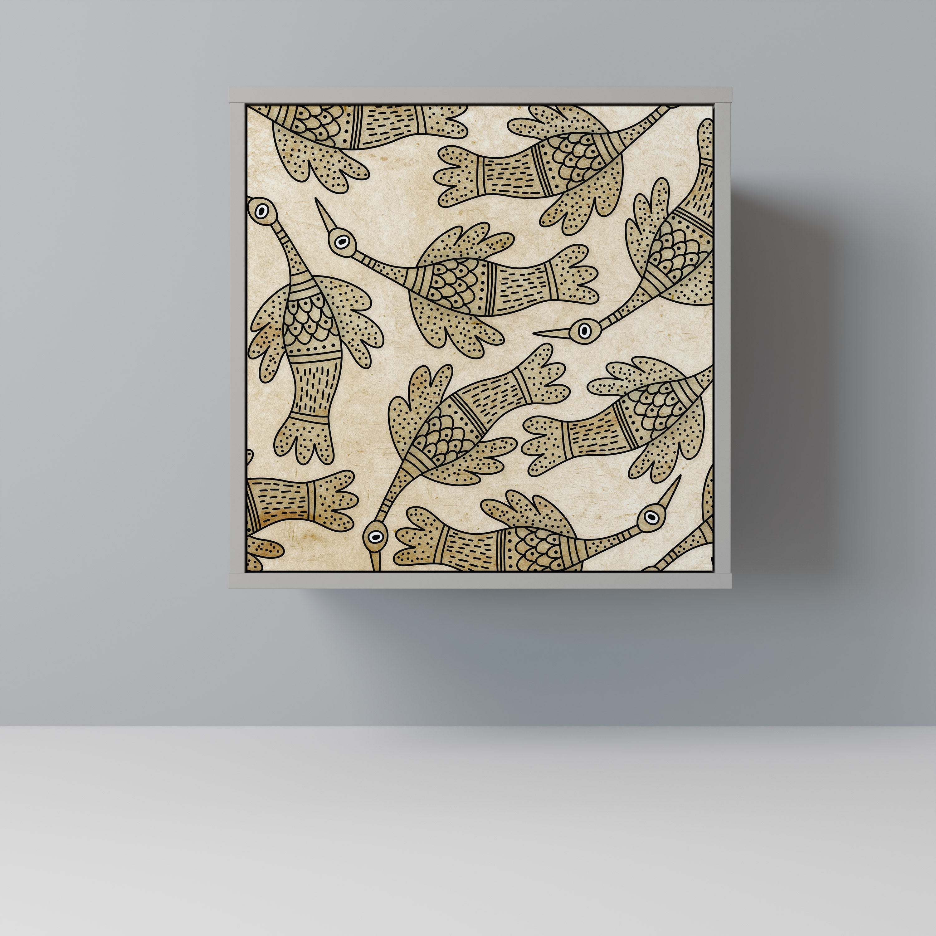 ALMONDINE SONGBIRD Aparador de 1 Porta em Acabamento Cinzento