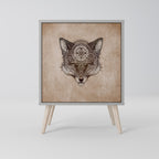 STEAMPUNK CLAN Aparador de 1 Porta em Acabamento Cinzento